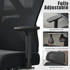 Okeysen High Back Ergonomic Mesh Office Chair, Reclining Computer Desk Chair with Footrest, 2D Adjustable Headrest & 3D Arms, Breathable Back and Lumbar Support for Home Office