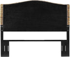 Crosley Furniture Serena Handwoven Natural Fiber Rattan Bed Headboard, Banana Leaf, Queen