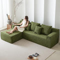 101" Modular Sectional Sofa for Living Room,Boneless Couch in A Box,Memory Foam Sectional Couches for Apartment,Cloud Couch No Assembly Required,Green