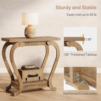 Tribesigns End Table, Narrow Wood Side Table with Storage Shelves, 2-Tier Bedside Accent Furniture for Living Room, Small Spaces, Bedroom, Brown (1, Brown)