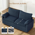 Vesgantti 74" Loveseat Sofa for Living Room, Comfy Cloud Couch Deep Seat Chenille Modern 2 Seater Small Sofa with Armrest Pillow, Easy Assembly for Small Spaces, Blue