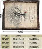 Christian Bible Tree of Life Throw Blanket - Religious Gifts and Decor for Women Men Adults - Soft Warm Cozy Fleece for Couch Sofa Bed 50"x40"
