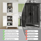 Large Metal Kitchen Pantry Cabinet with Adjustable Shelves - Freestanding Kitchen Storage Cabinet for Dining Room,Livingroom Bathroom, Hallway, Workshop, Office (White, 71"-1 Drawer)