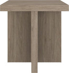 Henn&Hart 22" Wide Square Side Table in Antiqued Gray Oak, for Home, Living Room, Bedroom, Entertainment Room, Office