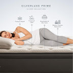 EPITEX Silverluxe Prime Twin Size Mattress, 12 Inch Gel Memory Foam Twin Mattress in a Box, Individual Pocket Spring for Low Motion Transfer, Medium Firm Mattress, Gray