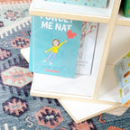 Guidecraft EdQ Rotating Bookshelf for Kids - White: 360 Spinning Plywood Book Organizer with Acrylic Windows: Montessori Bookshelf for Kids Classroom | Playroom Storage and Bookcase for Classroom