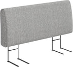 Upholstered Modern Headboard for Queen Size Bed, Height Adjustable and Ergonomic Headboard, Easy Assemble, Sturdy and Durable, Linen Finish, Grey