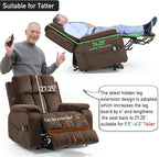Lazy Boy Recliner Chair, Postoperative Recovery，Retractable 23'' Extra-Long Leg Support Lift Chair Hold up to 400lb，25.5'' Oversized Recliner seat for Big and Tall
