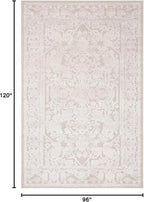 SAFAVIEH Area Rug 8x10 - Reflection Collection - Large - Cream & Ivory, Non-Shedding & Easy Cleaning, Ideal for Living Room, Bedroom, Dining Space (RFT665D)