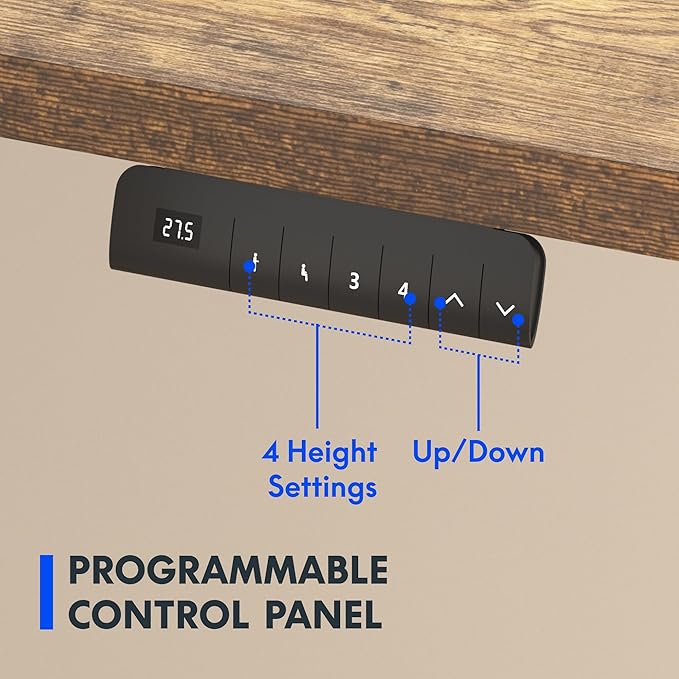 FLEXISPOT E3 Dual Motor Electric Standing Desk 48x30 Inch Whole-Piece Board Height Adjustable Electric Sit Stand Desk (Black Frame + Special Walnut Desktop, 2 Packages)