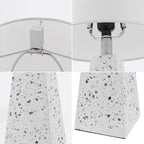 JONATHAN Y JYL1037B-SET2 Owen 20.5" Resin LED Table Lamp Contemporary, Office, Living Room, Family Room, Dining Room, Bedroom, Hallway, Foyer, White Terrazzo (Set of 2)