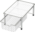 Simple Houseware Stackable Basket Drawer, Chrome