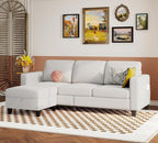 Youmumeub 79''Sectional Couch Couches for Living Room - L-Shaped 4-Seater Deep Sectional Sofa,Removable Covers,Suitable for The Living Room, Apartment or Office-White