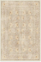 RUGGABLE x Morris & Co Washable Area Rug – Pimpernel Vintage Stone 4x6, Stain-Resistant, Non-Slip – Medium Machine Washable Rugs for Living Room, Bedroom, Hallway, Entryway & Office–with Standard Pad
