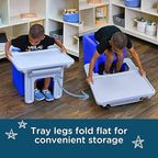 Children's Factory Edutray Kids Desk, Converts Cube Chair to Desk, Space-Saving Toddler Desk Converter, Homeschool & Classroom Study Desk, Gray