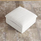 JACH Ottoman Module for Living Room, Cushion Covers Removable, Minimalist Comfy Breathable Ottoman Paired with Sofa Couch for Living Room Apartment, Beige