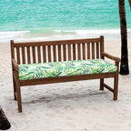 Tommy Bahama Bench Cushion, 50" X 16" X 2.5", Coastal Palm Green Leaf