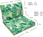 Tommy Bahama Deep Seating Lounge Cushion, 26" X 26" X 4", Coastal Palm Green Leaf