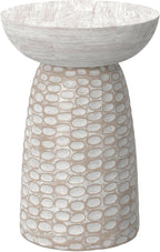 SIMPLIHOME Boyd 13-inch Wide Solid Mango End Table in White Wash, Contemporary-Style Accent Table for Living Room, Bedroom, or Family Room, Assembled