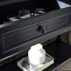 SAFAVIEH Home Collection Tate Black 2-Drawer Bottom Shelf Console Table CNS5720B