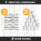 Morigins Swedish Dishcloths for Kitchen,6 Pack Black Minimalist Swedish Dish Towels,Cellulose Sponge Cloths Reusable Paper Towels, Biodegradable and Reusable Kitchen Dish Rags
