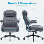 Large High Back Office Chair with Flip Arms- Executive Desk Chair with Locking Wheels, Adjustable Lumbar Support, Ergonomic Breathable Fabric Computer Chair Prevents Cats Scratching