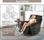 4 OKIN Motor Power Lift Recliner Chair for Elderly Adults Extra Large Lay Flat Recliners with Massage Heat, Adjustable Head-Back-Lumbar-Leg-Support, Extended Footrest, 2 Cup Holders