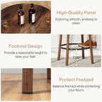Tribesigns 3 Pieces Bar Table Set, 23.6" Round Pub Table, Small Bar Height Pub for 2, Industrial Home Bar Unit Set with 2 Stools for Kitchen, Dining Room, Living Room & Bistro, Rustic Brown