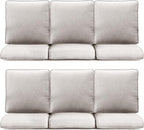 Patio Chair Cushions 6 Packs - Outside High Back Thick Water-Resistant Cushion 22x24 with Zipper Cover for Outdoor Glider Rocking Chairs Loveseat 3-Seater Couch Sofa – Beige/Regular