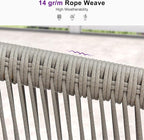 PURPLE LEAF Outdoor Dining Set for 12 All-Weather 14 Pieces Patio Aluminium Dining Large Table and Rope Weave Chairs Included Cushions for Deck Indoor Decor Kitchen Patio Furniture Set Champagne