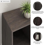 Signature Design by Ashley Piperton 8 Cube Storage Organizer or Bookcase, Charcoal