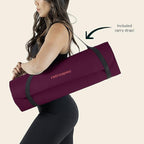 Retrospec Solana Yoga Mat 1" Thick With Nylon Strap For Men & Women - Non Slip Exercise Mat For Home Yoga, Pilates, Stretching, Floor & Fitness Workouts