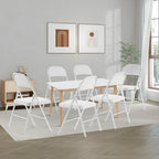Folding Chairs 50 Pack with Padded Cushion and Back, White Portable Heavy Duty Metal Frame Commercial Seat with 330-LBS Capacity for Indoor Outdoor Office Party Events Kitchen Wedding