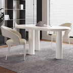 Modern Cream-White Office Desk with Beige Business Chair, Large Computer Table Set, Minimalist and Sturdy Workstation and Workstation, Ideal for Office, Home Office, and Gaming (Desk Only)