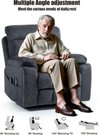 Oversized Lazy Boy Recliner Chair, 4 Motor Recliner with Power Headrest and Lumbar, Nursing Lift Chair with Vibrating Massage and Heated Seat