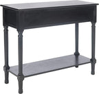 SAFAVIEH Home Collection Tate Black 2-Drawer Bottom Shelf Console Table CNS5720B