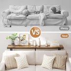 Yaheetech Narrow Console Table with Sturdy Metal Frame, 63 Inch Extra Long Entryway Sofa Table for Behind Couch, Hallway, Living Room, Rustic Brown