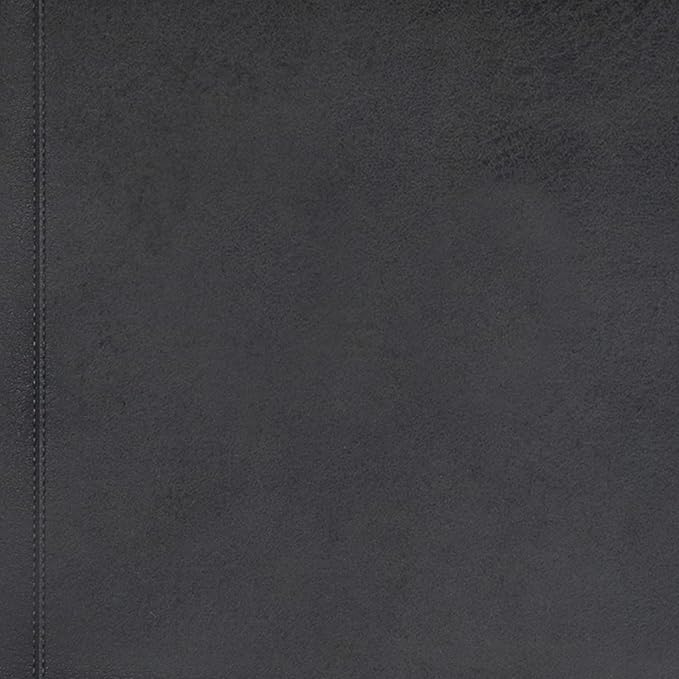 SIMPLIHOME Kingsley 48 inch Wide Transitional Rectangle Large Storage Ottoman in Distressed Black Vegan Faux Leather, Assembled for the Living Room, Entryway and Family Room