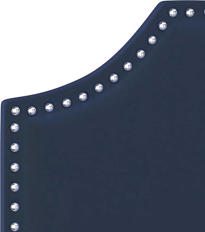 Hillsdale Cynthia Upholstered King Adjustable Headboard, Navy