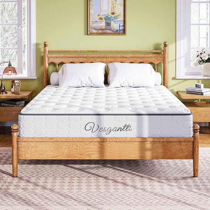 Twin XL Mattress 10 Inch-Hybrid Mattress in a Box-Individual Pocket Springs with Breathable Memory Foam College Dorm Room Essentials-Extra Long Twin Size Bed-Medium Firm Feel for Youth and Kids