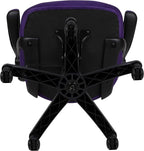 Flash Furniture Porter High-Back Swivel Office Chair with Adjustable Lumbar Support and Seat Height, Ergonomic Mesh Desk Chair with Flip-Up Armrests, Purple/Black