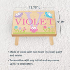 Let’s Make Memories Personalized My Own Name Step Stool - Children’s Step Stool - Sturdy Wood – Non-Toxic Paint, Sealer - Turtle Design - White - 14’Wx9.25”Lx8.75”H - Ages 3+