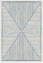 RUGGABLE x Jonathan Adler Machine Washable Modern Area Rug – Inkdrop Slate Blue 4x6, Stain-Resistant, Non-Slip – Medium Rugs for Living Room, Bedroom, Hallway, Entryway & Office–with Cushioned Pad