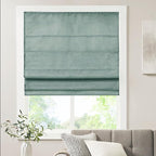 Madison Park Cordless Roman Shades Faux Silk Shade with Sheen 1-Panel Privacy, Room Darkening, Energy Efficient, Thermal Insulated Window Blind for Bedroom, Living Room Décor, 33"W x 64"L Como, Green
