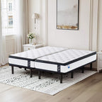 FLEXISPOT Adjustable Bed Frame Base Split King+12-inch Certipur-US Hybrid Mattress with Individual Pocket Spring, Quick Assembly, Massage, Zero Clearance, Whisper Quiet Durable Motor, Zero Gravity