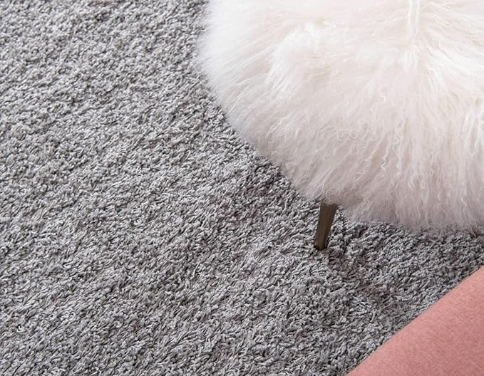 Unique Loom Solid Shag Collection Area Rug (2' 2" x 3' 1" Rectangle, Cloud Gray)