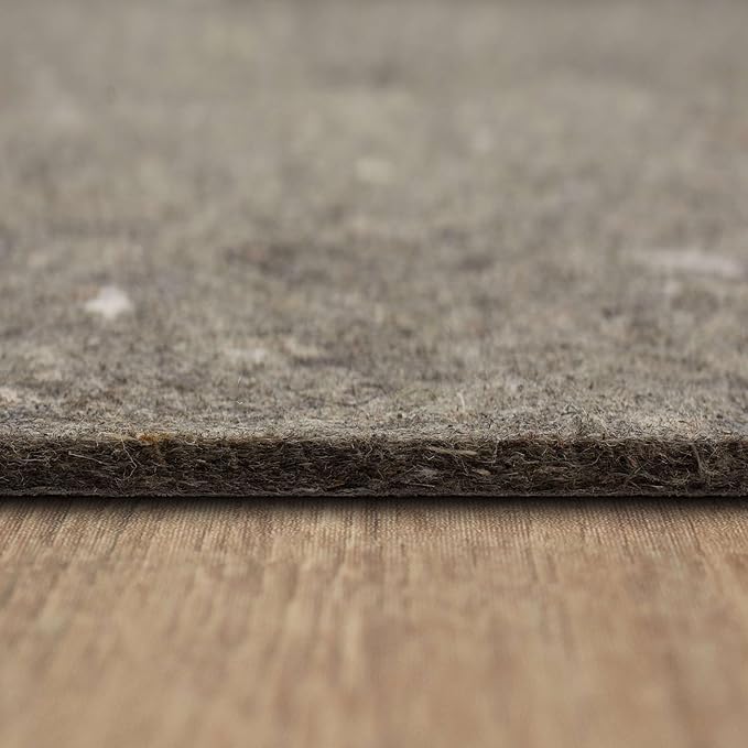 Mohawk Home 5' 9" x 9' Non Slip Grip Rug Pad 3/8" Thick Dual Surface Felt Cushion + Rubber Gripper - Safe for All Floors