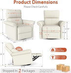 Recliner Chair, 270 Power Swivel Rocker Recliner Chair for Adults, Rocking Glider Recliners for Small Spaces, Glider Nursery Rocking Chairs for Home Theater Living Room Bedroom Nursery