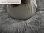 EASE MOOSE Oversized Boneless Couch for Living Room, Sectional Cloud Sofa, Modular Cloud Couch Loveseat, 2-Seater Deep Seat Sofas with Pillow for Bedroom, Apartment, No Assembly, Chenille (Grey)