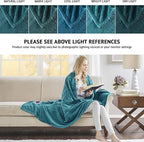 Beautyrest Heated Electric Blanket for Cold Weather, Fast Heating Heated Blanket, Auto Shut Off, Virtually Zero EMF, Multi Heat Setting, UL Certified, Teal Throw (60 inx70 in)